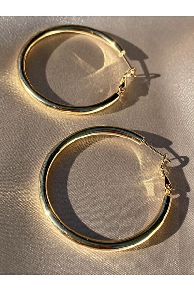 Nilperi Çelik büyük kalın boru halka küpe