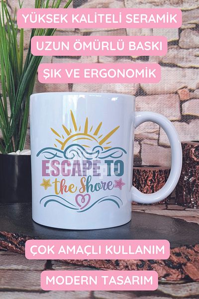 giftkonsept Escape to the Printed Gift Mug