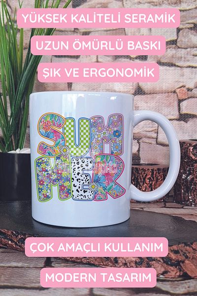 giftkonsept Summer Flowers Printed Gift Mug