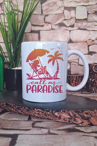 giftkonsept Call Me Paradise Printed Gift Mug