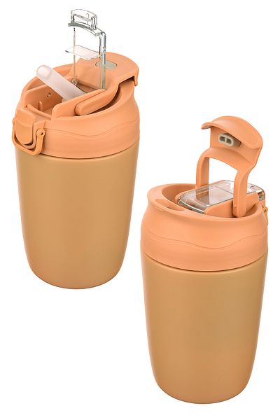 Emofom Nova Thermos Coffee Cup 350 ml Stainless Steel Double Barrier Travel Bottle Mug with Straw