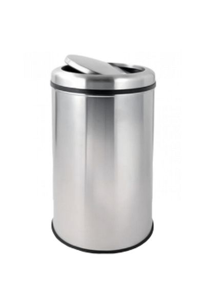 Raki Chrome trash can with hinged lid RAKI TULUN 45L, 31xh57cm