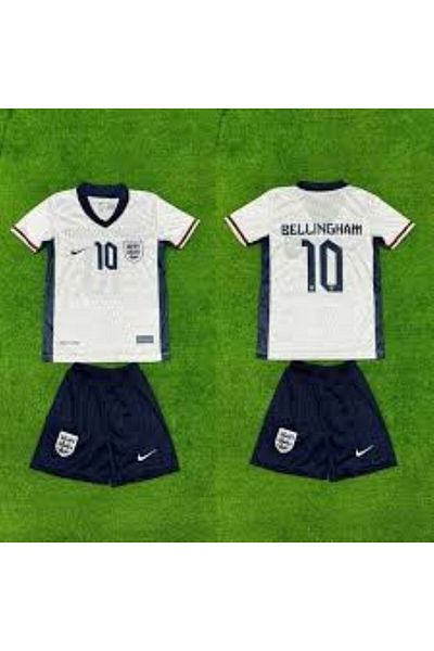 yenteks Echipa națională a Angliei Culoare albastră J. .Bellingham. Set de tricou pentru copii cu cadou șosete