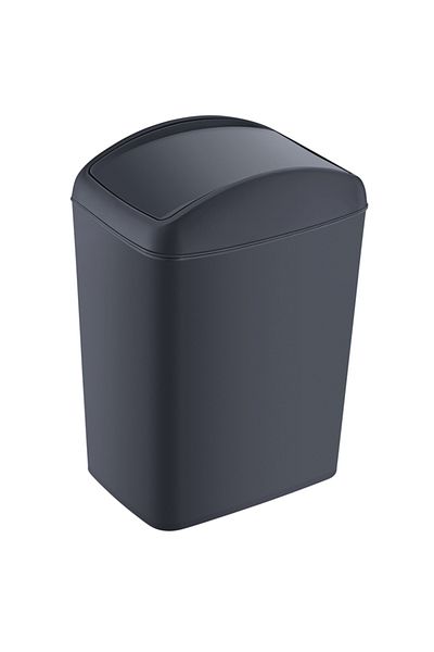 Raki Trash can with hinged lid RAKI ANTHRACITE 10L, 16x22.5xh32cm