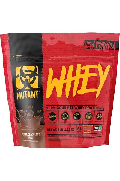 MUTANT Whey Protein, 5 Lbs, Triple Chocolate, 61 Servings