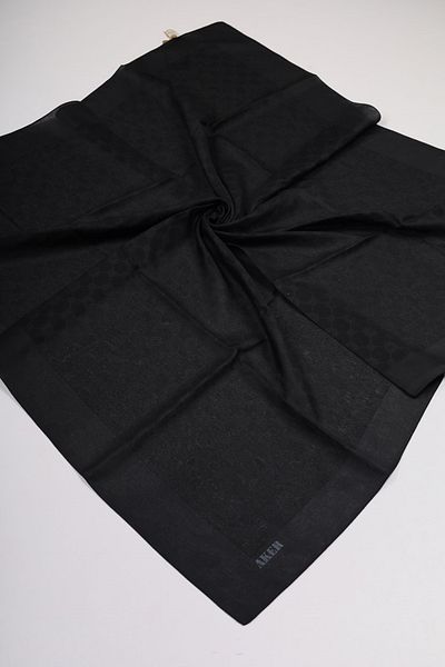 Aker Φουλάρι Elegance Monogram - Σχέδιο-05 - Μαύρο