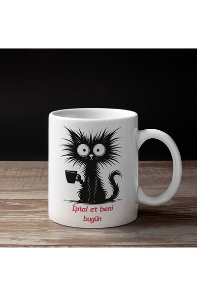 Nino Store Cancel Me Today Written Funny Cat Designed Humorous Coffee Mug Gift Merchandise Mug Cup