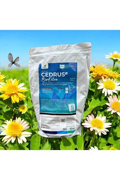 CEDRUS BOREXTRA 1KG ÇİNKO BOR DEMİR ÇİÇEK MEYVE AĞACI SEBZE BOL ÇİÇEK POLEN TONAJ
