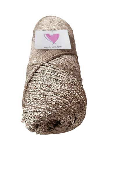 Makromİps Pull Polyester Macrome Yarn Bag Supplies Runner Threading Evening Dress Hobby Hand Knitting Yarn (100 Gr)