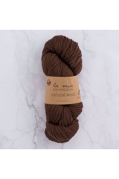 Kuzgun Online Shop La Mia Natural Wool Bitter Brown Hand Knitting Lanyard - H7 - 33602