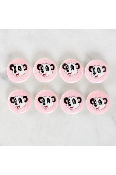 BRL Loren Crafts 8 τεμαχίων Panda Button - 1054
