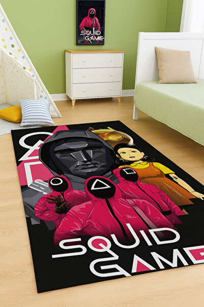 new colourse Squid game dekoratif kaymaz pamuk tabanlı dijital çocuk odası ha...