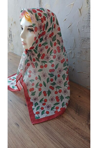 Nilbutik Girl's Themed Cotton Children's Scarf 80*80cm