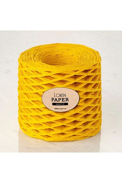 E NATIONAL Loren Paper Жълт хартиен шнур с горчица - Rh24