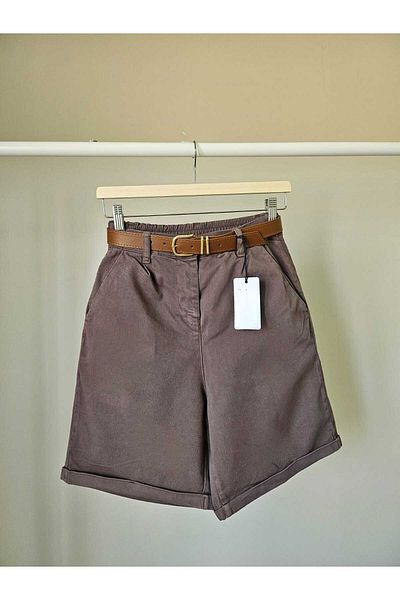 Telablanka Belted Lycra City Boy Shorts_Brown
