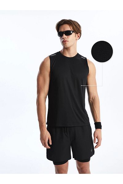 LC Waikiki Xside Active Black Crew Neck Men's Sleeveless T-Shirt