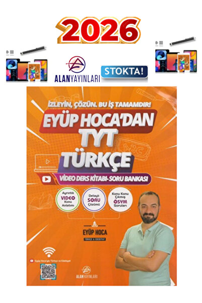 Ens Yayıncılık Alan Yayınları 2026 Eyüp Hocadan TYT Türkçe Video Ders Kitabı+Android Kalem