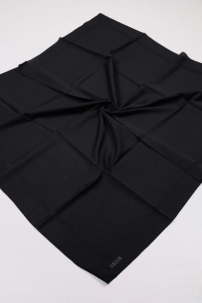 Aker Plain Cotton Scarf - Pattern-01 - Black