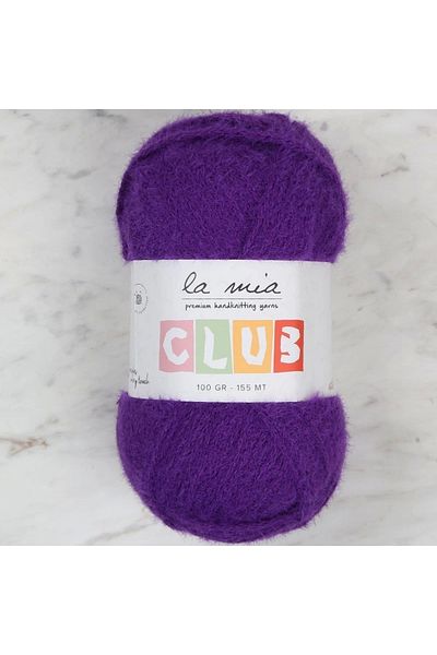 La Mia Yarn La Mia Club Purple Hand Knitting Lanyard - 624