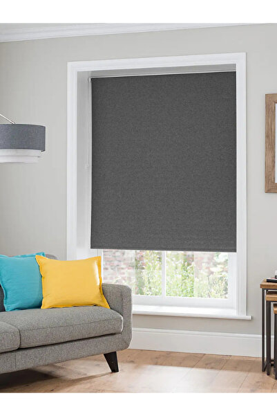 Eperdem Blackout Stor Perde Antrasit Güneşlik Stor Karartma Perde Antrasit Bl...