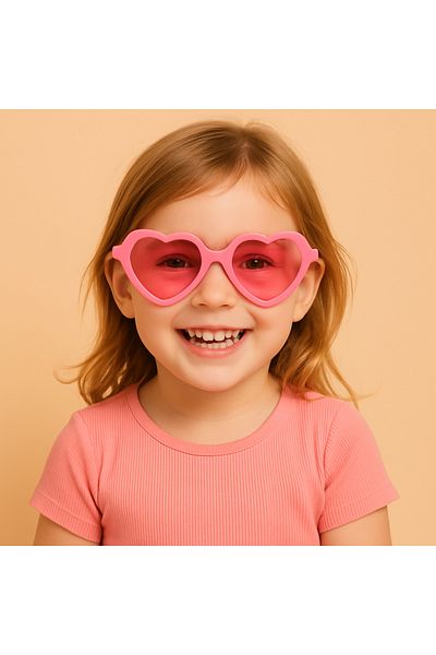 CHANCE GİFT Children's Sunglasses Fun Different Style Lovely Goggle with Heart Lightweight and Stylish Design Party Goggle
