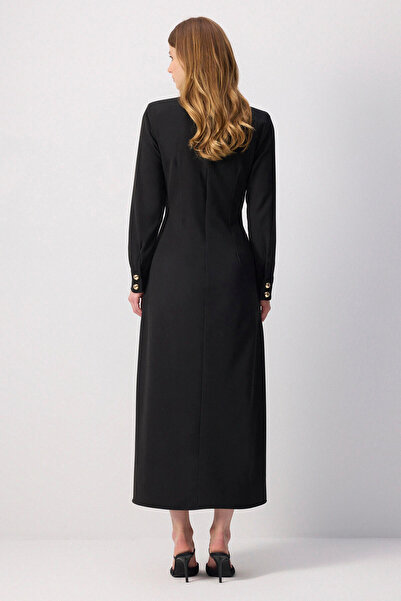 Touché Privé GOLD DÜĞME DETAYLI ELBİSE