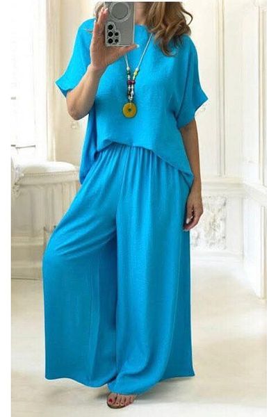 Gloryland Viscose suit, one size fits all, loose fit, blue