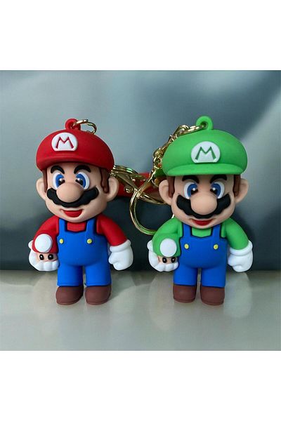 ÇERÇİ MELEK Mario and Luigi Figured Keychain and Bag Ornament
