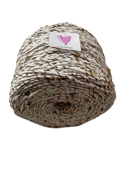 Makromİps Paper Yarn with Sequence Sequence (250Gr) Natural Wicker Kraft Crochet Hobby Hand Knitting Yarn Bag Basket Decoration