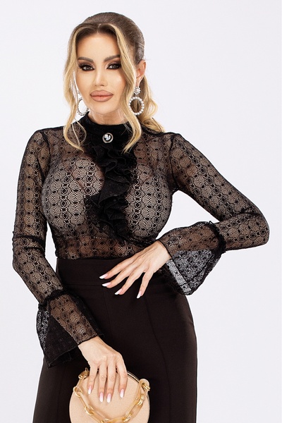 Atmosphere Fashion Body din dantelă neagră