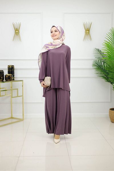 Enans Design Women's Hijab 2-Piece Set Tunic & Trousers