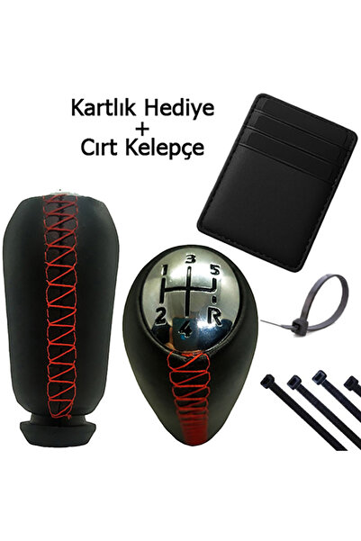 AutoAll Gear Knob for Kangoo 3 (2010-2018) Premium Black Stitched Leather