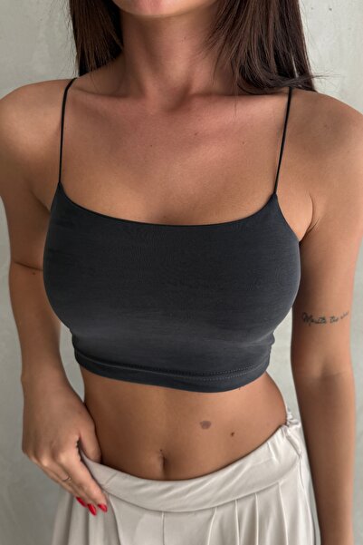 Ulino İp Askılı Modal Crop Top