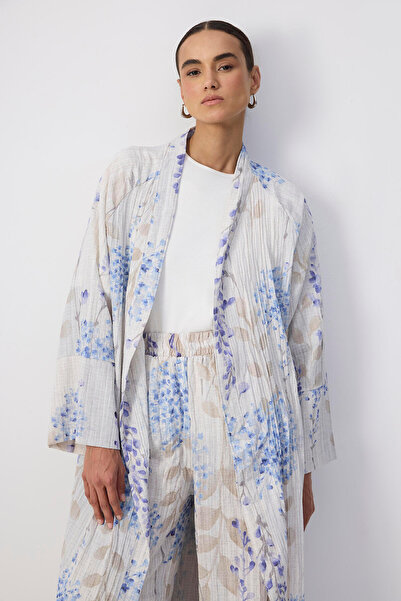 Touché Privé Patterned Kimono Pants Suit