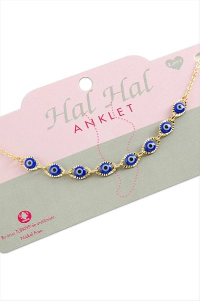 LiderGlobal Evil Eye Beaded Anklet