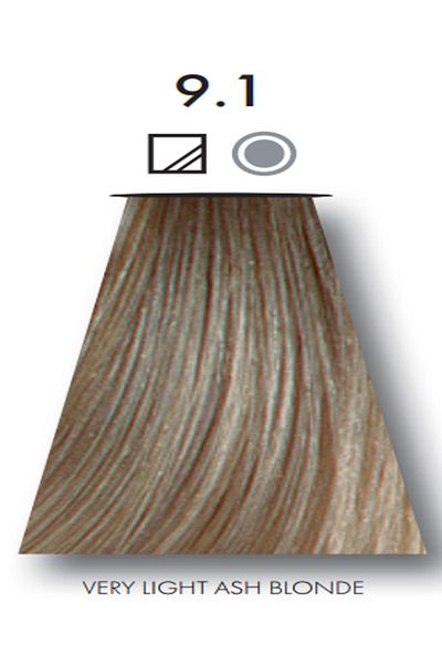 Keune 2 Packs of Keune Tinta Color Hair Dye No. 9.1 Very Light Ash Blonde - Contains Healing Silk Protein