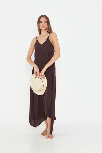 let s shine Women's Aerobin Fabric Adjustable Strap Long Dress