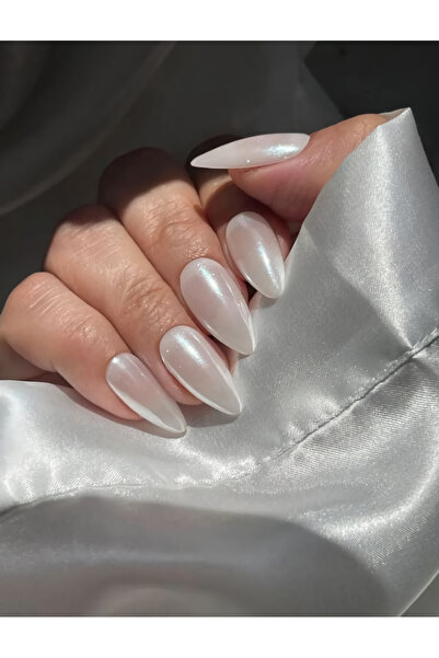 ZarDünya Beyaz Sedefli Takma Tırnak