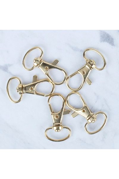 Kuzgun Online Shop Loren Parrot Clip Gold Keychain 5 Pack