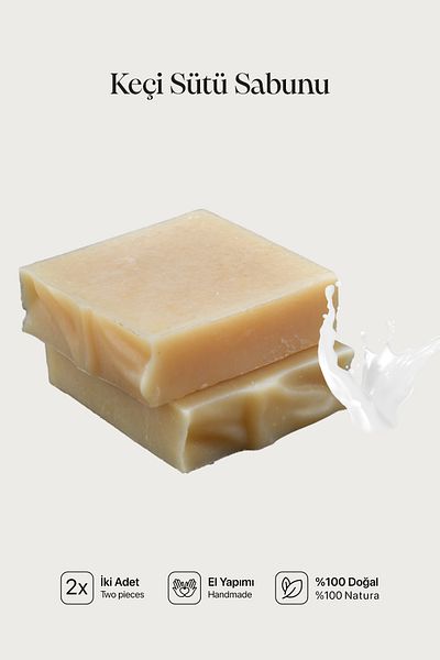 Cageartstudio Natural Goat Milk Soap 2 Pack - 100% Handmade and Natural, Skin Friendly, Chemical Free (2 Pieces)