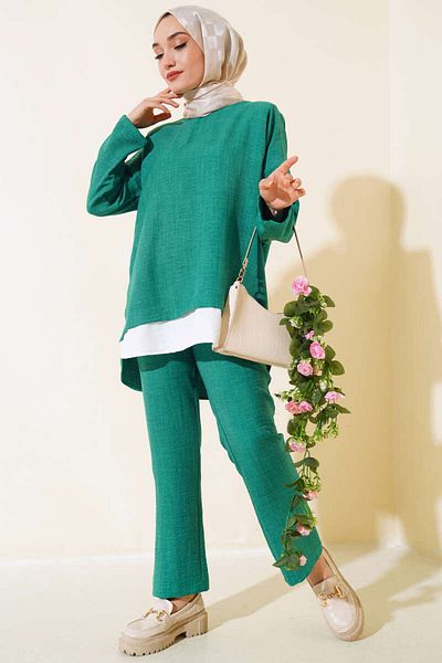 Sura Fashion Garnili Double Set Green