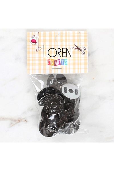Hangora Loren Magnetic Anthracite Metal 5-Piece Snap