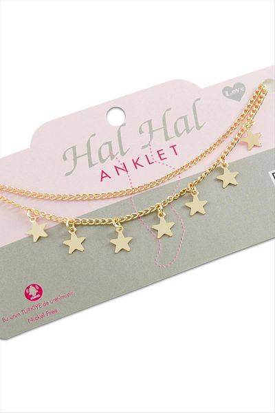 LiderGlobal Star Double Chain Anklet