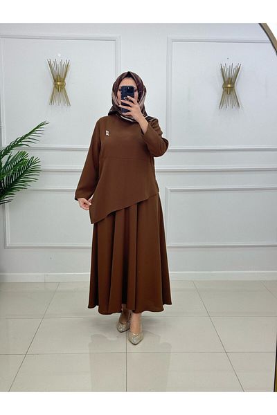 Enans Design Women's Hijab 2 Piece Set Blouse & Tunic