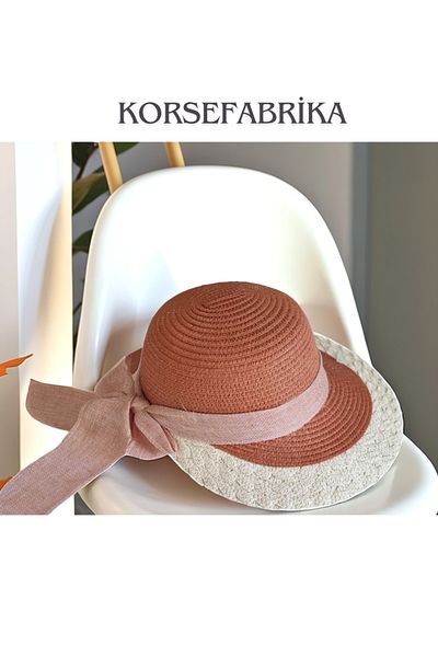 korsefabrika trend mood store Stylish and Functional Straw Beach and Casual Hat with Wide Brim Sun Visor
