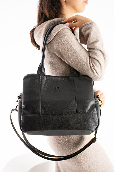 Teal Collection Soft Leather Shoulder Bag