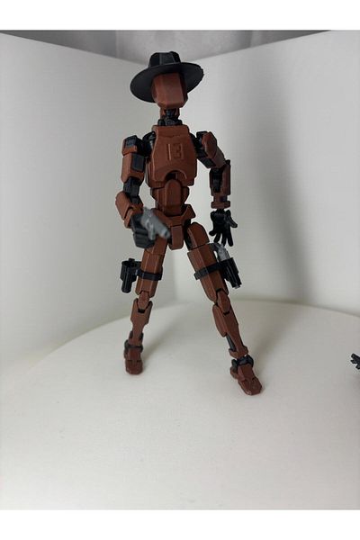 D B Morph Dummy 13 All Joints Movable Figure Toy(Cowboy Pack) + Guns