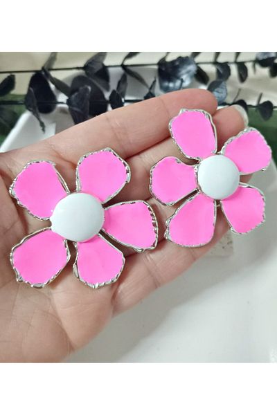 mos&more Pink Big Daisy Earrings