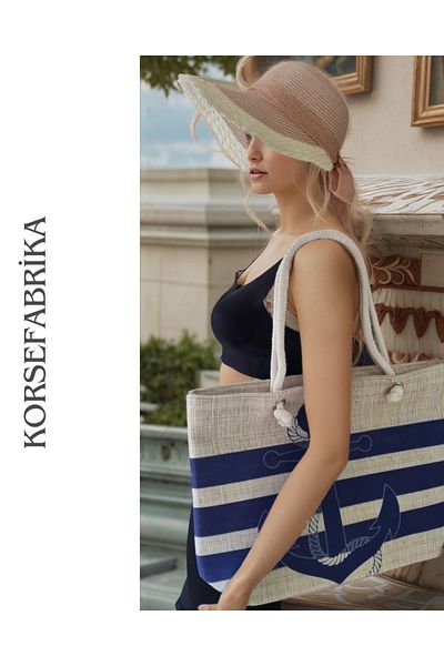 korsefabrika trend mood store Stylish and Functional Straw Beach and Casual Hat with Wide Brim Sun Visor