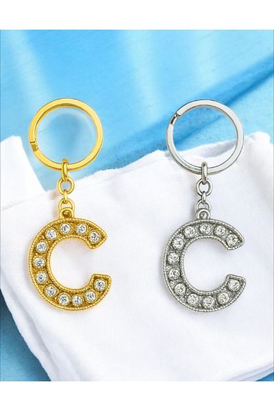 Handley Sparkling'C' Letter Keychain – a Touch of Luxury and Meaning